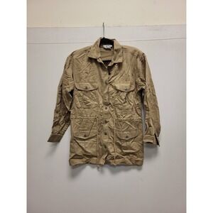 Hastings Smith Womens Jacket Size 8 Tan Cotton Utility Military Style Coat